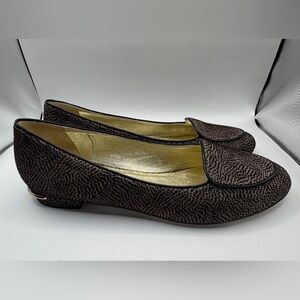 Emy Mack suede mauve gray loafers women made in Italy size 8